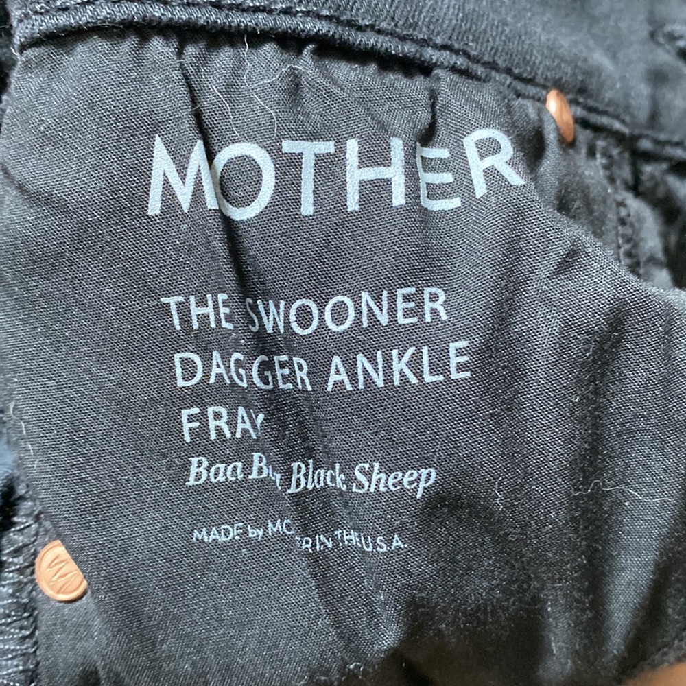 MOTHER - The Swooner Dagger Ankle Fray- Baa Baa Black Sheep -25- - Picture 5 of 6